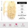 Yinmei Baibian Blonde Curly Ponytail Hair Extension 14inch Short Wavy