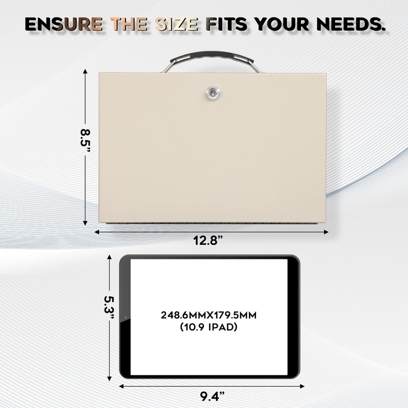 xydled Fire Resistant Safe Fire Safe Box with Key Lock