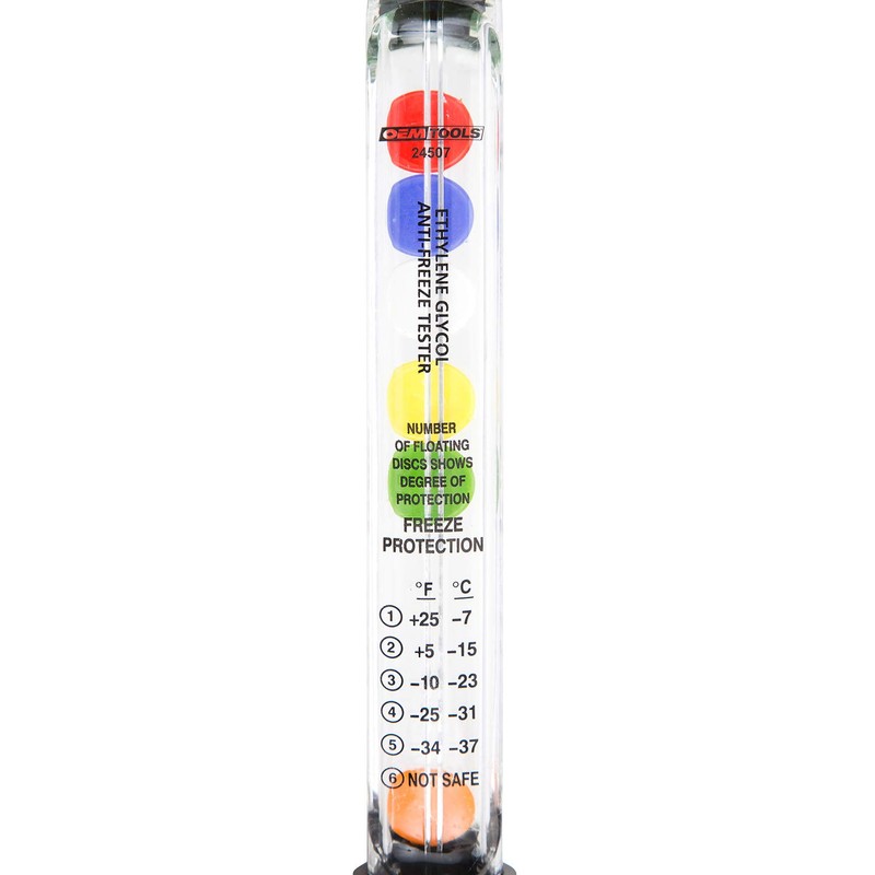 OEMTOOLS 24507 Professional Series Ethylene Glycol Antifreeze Tester,Tests Freezing Point