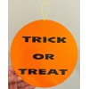 Handmade Trick Or Treat Orange Reflective Circle Nightime Safety Sign