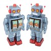 Metal Tin Robot Toy Retro Electric Rotating Figures Model Adult