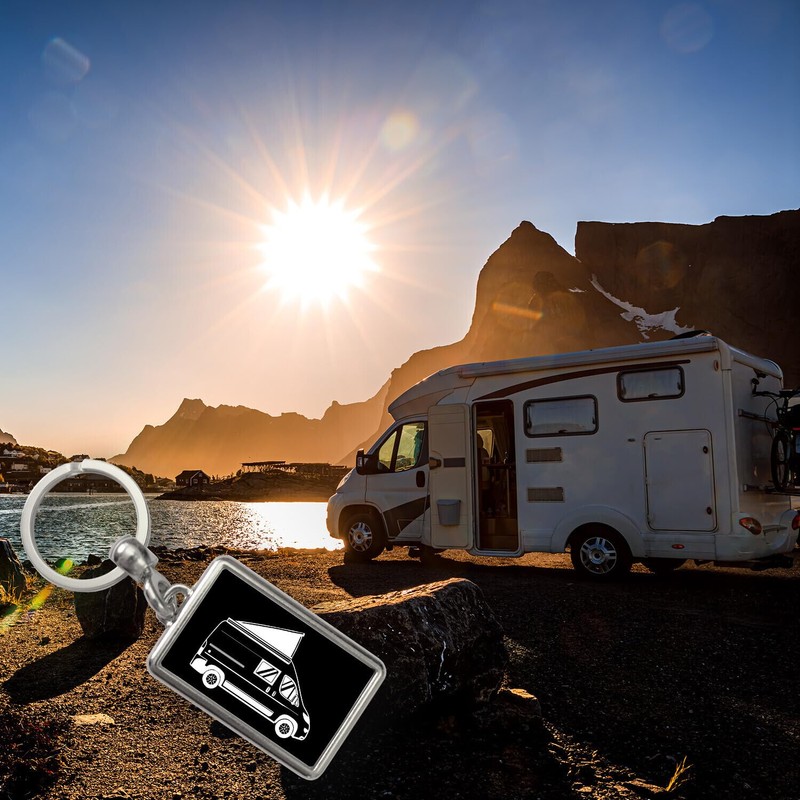 Campervan Keyring Camping Simple Pendant for Key Chain Quick Recognition