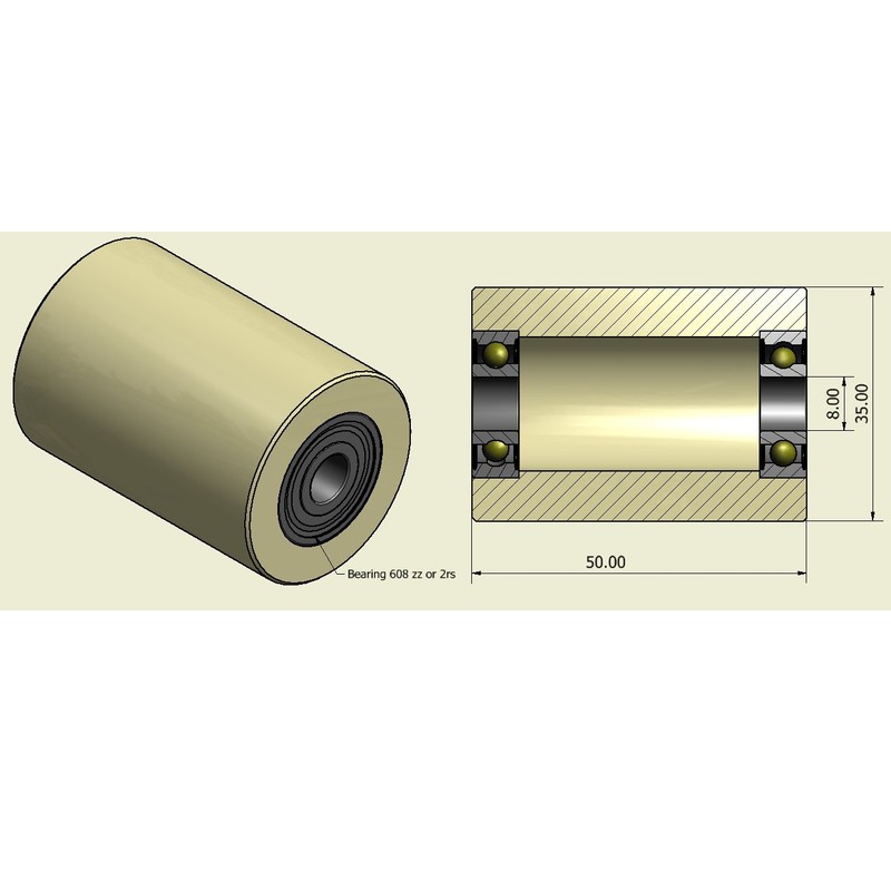 LASANA SMART MACHINES Set of 4 castors with ball bearings,