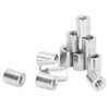 50Pcs Round Connector Nut M4 X 0.7-8-L10mm Female Thread Coupling