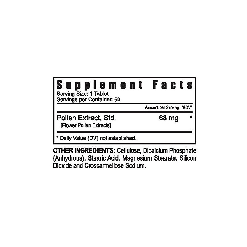 Pollen Burst Tabs Energy & Endurance No Caffeine - 60