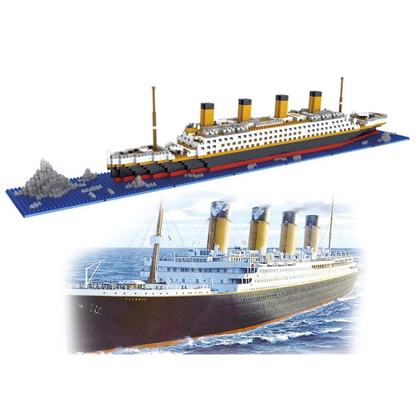 1860 pcs Mini Blocks Titanic Model Building Set Mini Bricks
