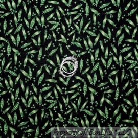 Makower UK BonEful Fabric FQ Cotton Quilt Green Vegetable Baby Sweet Pea Garden Dot Calico