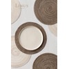 Ling's moment 15" Woven Placemats Round Table Mats for Rustic