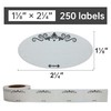 L LIKED 250 Dissolvable Food Labels,1 1/8x2 1/4 in Ball