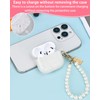 ZEXIJOW Case for AirPods 4 with Pearl Keyring, TPU Material,