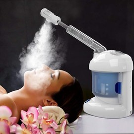 Máquina de vapor de cara,Con aspersión ajustable,Se puede colocar en el escritorio,Ideal para el cuidado personal en casa o en el salón,blanco