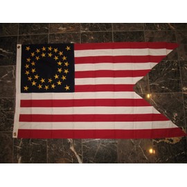 3x5 Embroidered Sewn (100%) Union Guidon Cavalry Cotton Flag 3'x5' Banner Clips