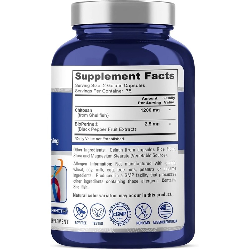 누사퓨어 키토산 1200mg + 바이오페린 캡슐 150정 Nusa Pure Chitosan