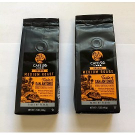 H-E-B HEB (2) 1.75oz Taste Of San Antonio CAFE Ole’ H-E-B Coffee Grounds Medium Roast