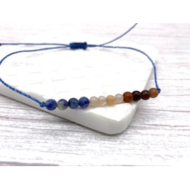 Crystal Anklet - Adjustable Ankle Bracelet - Anxiety Crystal Yoga Anklet - Real Crystal Jewellery - Beaded Yoga Anklet - Boho Summer Anklet (And Breathe)