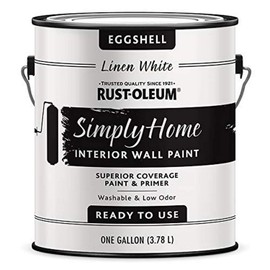 Rust-Oleum Simply Home Interior Wall Paint 343991 - Eggshell Linen White, 1 Gallon
