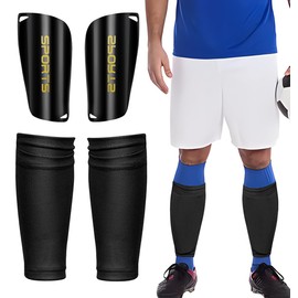 Soccer Shin Guards, Kids Youth Shin Pads and Shin Guard Sleeves for Boys and Girls for Football Games, EVA Cushion Protection Reduce Shocks and Injuries, Lightweight Soccer Equipment