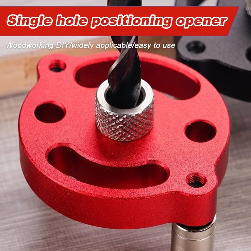 Woodworking Center Finder Kit, Vertical Self Centering Dowel Jig, Drill