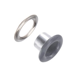 Kozelo Grommets Kit 200set-[4.5mm 3/16" Hole] Metal Eyelets Grommet Tool for Shoes Clothes DIY Project Use, Tiny Grommet, Grey