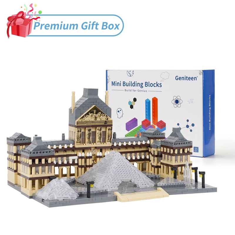 Geniteen Architecture Louvre - Juego de bloques de construcción de