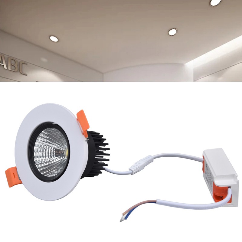 LED Downlight 7W 630lm Adjustable Dimmable Recessed COB Ceiling Light