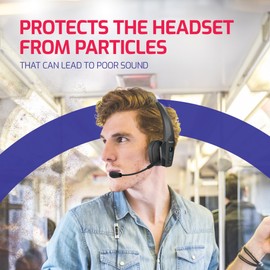 Global Teck Cushions Blue Parrot B450 IP54 Truck Driver Bluetooth Headset Replacement Kit, 7pcs Cushion Kit #GTW 204277-07