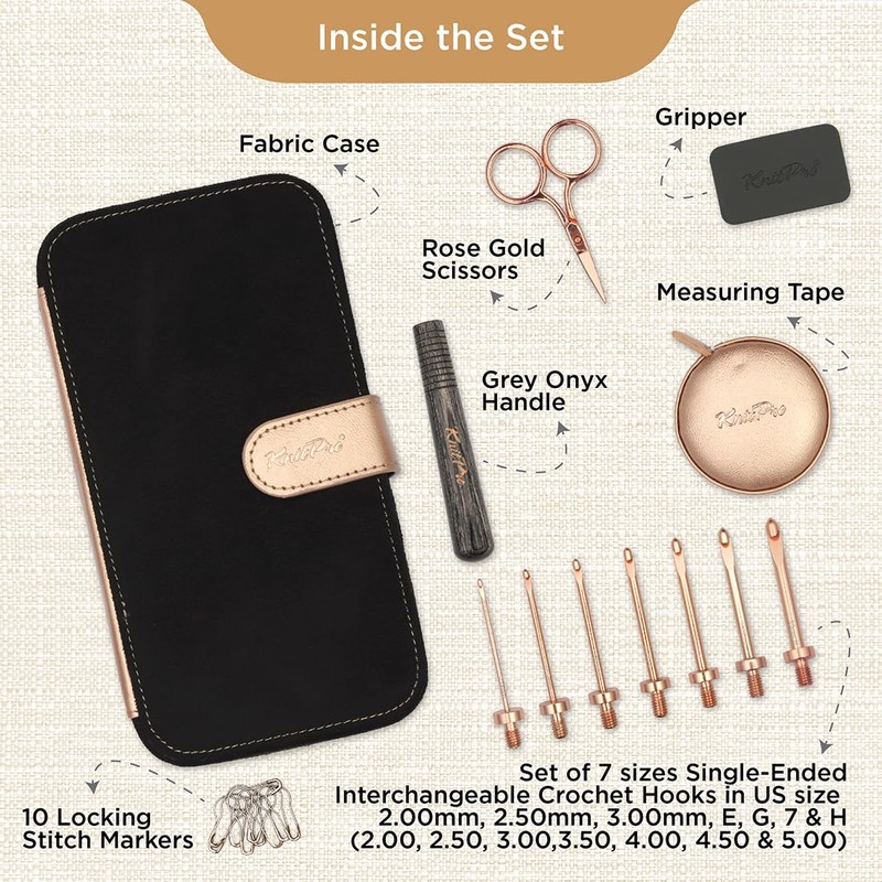 KnitPro Oasis Inter. Crochet Hook Set 2.0-5.0 mm Starter -