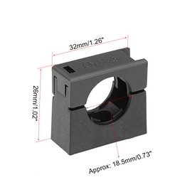 uxcell Corrugated Tube Holder AD18.5 Plastic Mounting Bracket Pipe Clamp Clips with Double Struts 8Pcs