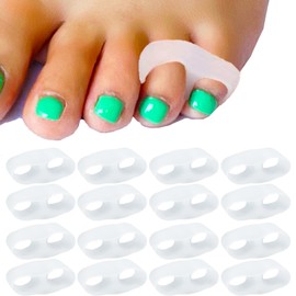 Skeerthy 16 Pieces Tailors Bunion Spacer Pinky Gel Toe Separators, Little Toe Spacers for Bunions, Hammer Toe for Feet Women and Man Preventing Rubbing