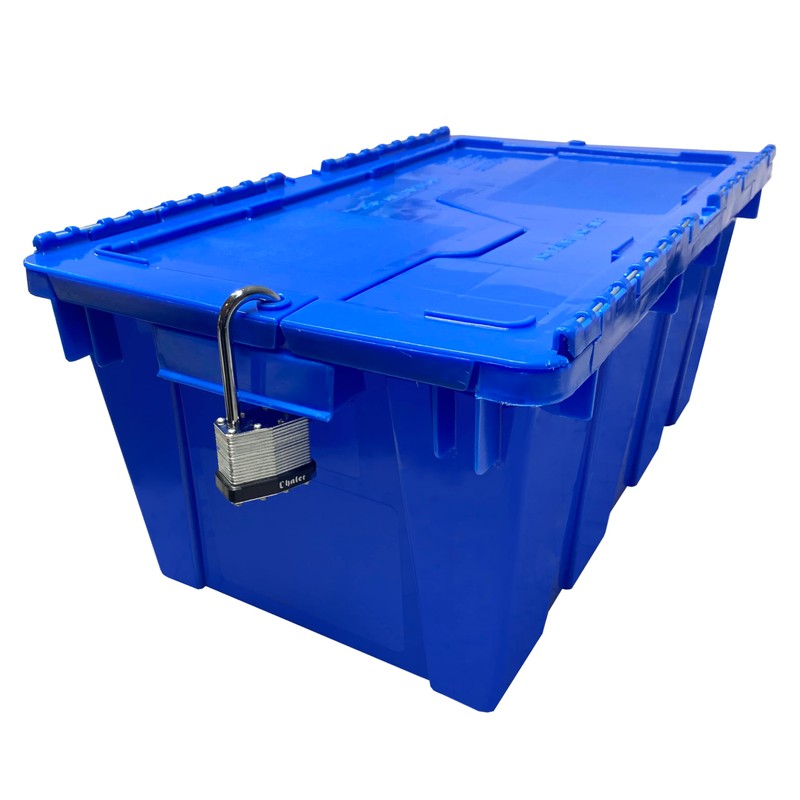 UBMOVE Container With Durable Lid, 4 Pack, Blue, Heavy Duty