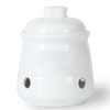 HAOTOP Ceramic Garlic Keeper with Lid, Mini Garlic Saver Container