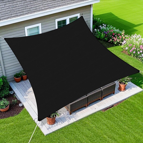 Amagenix Sun Shade Sail 8'X18' Curved Edge Outdoor Shade Canopy