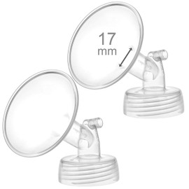 2 x 17 mm Maymom Wide Neck Pump Parts for Spectra S1/S2 Pumps; Includes Wide Neck Flanges; Not Original Spectra Flange; Replacement for Spectra Shield (17 mm Two Flanges) (Spectra Pump Parts)