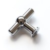 Polished Chrome T-Bar Handle for Kitchen Cabinets | 14mm Diameter
