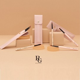 Gentle Pink RG Brush Flat Square + Round Set / 젠틀핑크 RG 브러쉬 플랫 스퀘어 + 라운드 세트