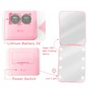 Aganmi Travel Mirror with Lights Pink 1X/2X Magnification LED Compact
