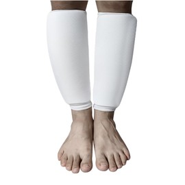 Legers Kickboxing 1 Pair Forefoot Protection Leg Guard Ankle Support for Kick Foam Padded Practice Work Foot Protector for Martial Arts Karate Taekwondo Legers Anti-stuffy Anti-Slip Shin Guards White