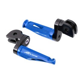 Autobahn88 Motorcycle Footpeg (Front/Rider - RACE-Type with 25mm-Extension), compatible with Honda CB1000 Big One (1993-1996) (Blue)