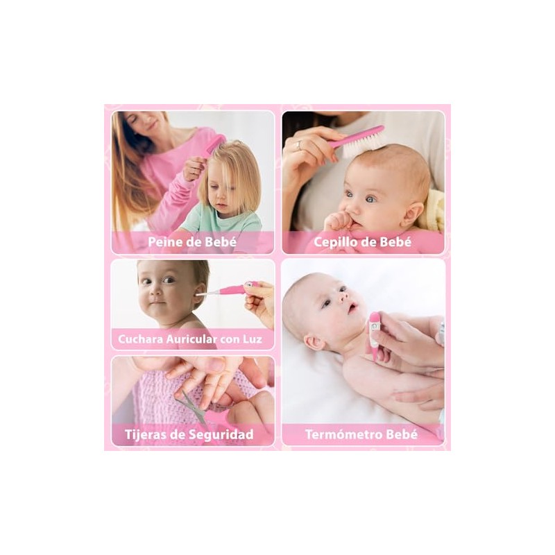 Kit de Aseo y Cuidado para Bebés, 10 Piezas Kit