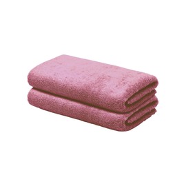 LOOKS By Wolfgang Joop 2 x Guest Towels, 30 x 50 cm, 100% Cotton, Guest Towels with Hanger and Logo Embroidery, Dusky Pink