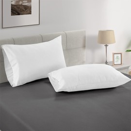 AL NOOR HOME Premium White 4 Pack Pillowcases - 100% Egyptian Cotton with 200 Thread Count - Envelope Closure - Hotel Quality Wrinkle Free Soft and Breathable Pillow Covers