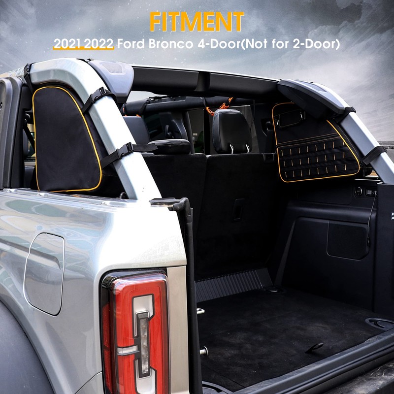 BESTAOO Roll Bar Storage Bag Cargo Cage for Ford Bronco