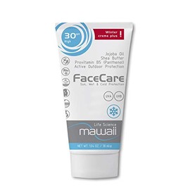 Mawaii FaceCare Wintersport & Skilaufen Gesichtspflege 30 SPF - 30 ml - Aloe Vera Wasserfest und Schweißfest, empfindliche Sonnencreme, ideal for Outdoor und Sport