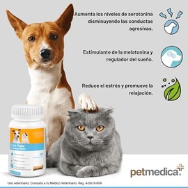 Cani-Tabs Calming+Relax, Suplemento Natural Relajante para Perros y Gatos, 60 Tabletas, Reduce Estrés y Ansiedad
