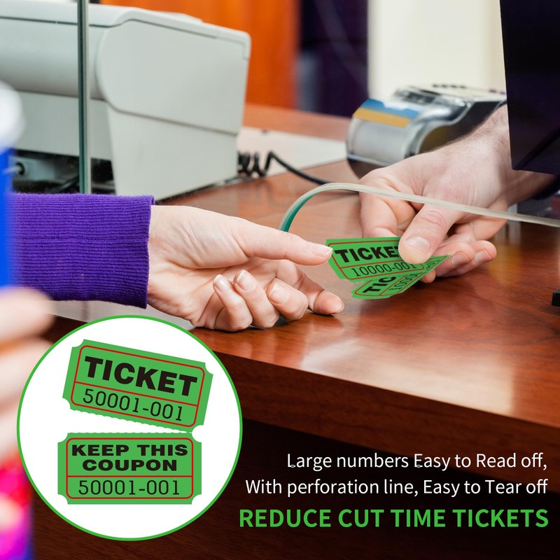 L LIKED Raffle Tickets Double Roll 1000 per Roll 50/50