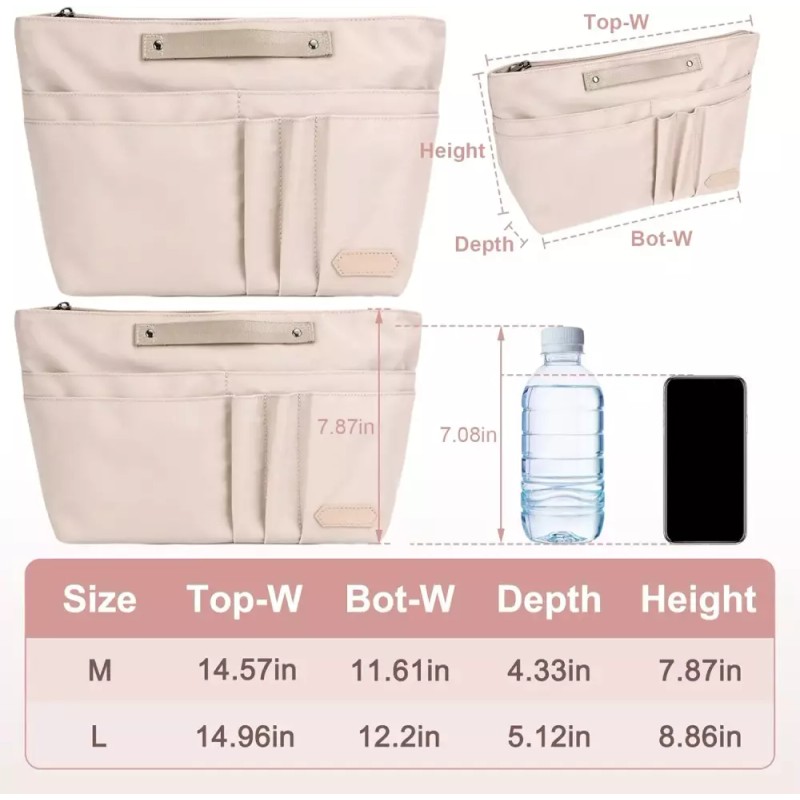 Longchamp 롱샹 르 플리지 미디엄용 키파틴 지갑 정리함 삽입물 지퍼와