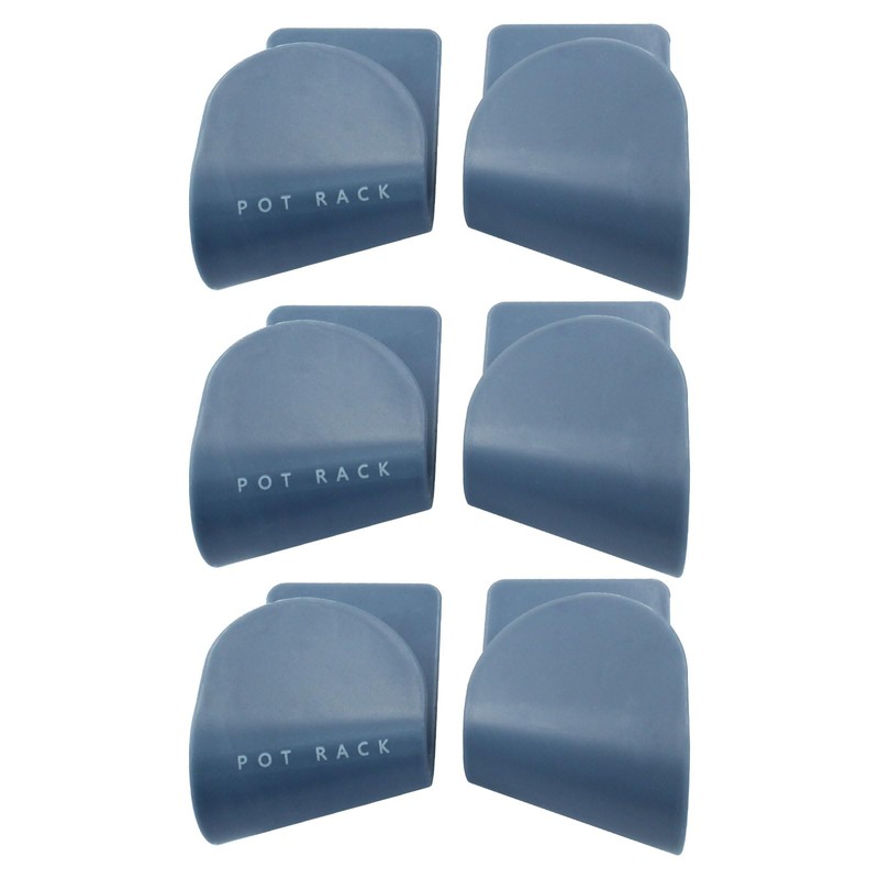 Kemcatui 6 Pairs Adjustable Pot Lid Organizer, Blue Wall Mount