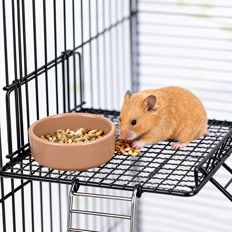 4 Pcs Sugar Glider Supplies Cage Accessories, Hamster Stainless Steel