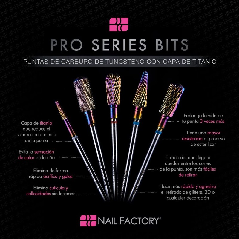 NAIL FACTORY - PRO SERIES BITS Punta Profesional de Seguridad