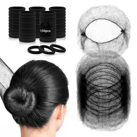100pzs Red para Cabello y 50 Pcs Ligas para Cabello, JDF3CISH Cofias Desechables, Red de Pelo Tejida de, Gorro Desechable Tipo para Bailarinas de Ballet, Redecillas de Cocina, Danza, Actor